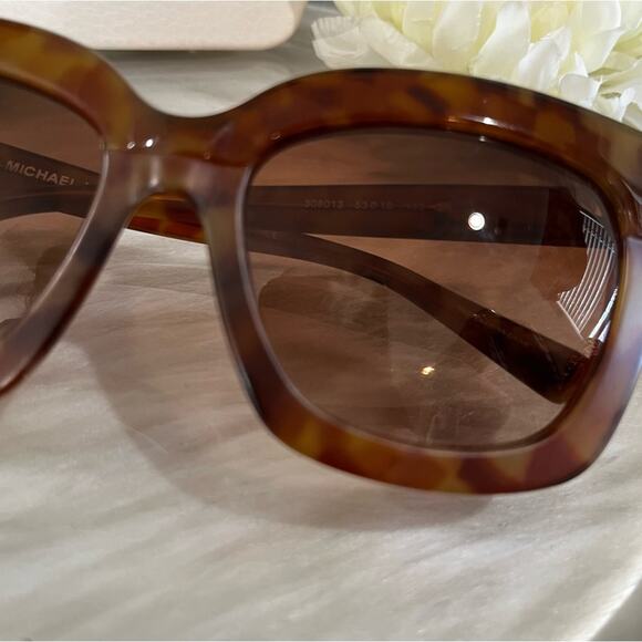 NEW Michael Kors Polynesia MK2013 Vintage Tortoise Shell Brown Square Sunglasses - Picture 9 of 14